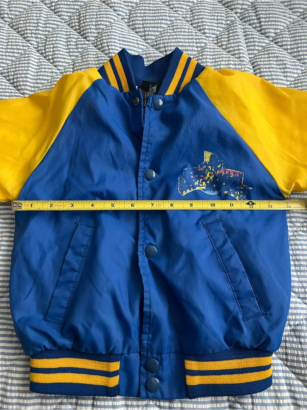 Power Ranger Kids Blue and Yellow Varsity Jacket VINTAGE 90’s